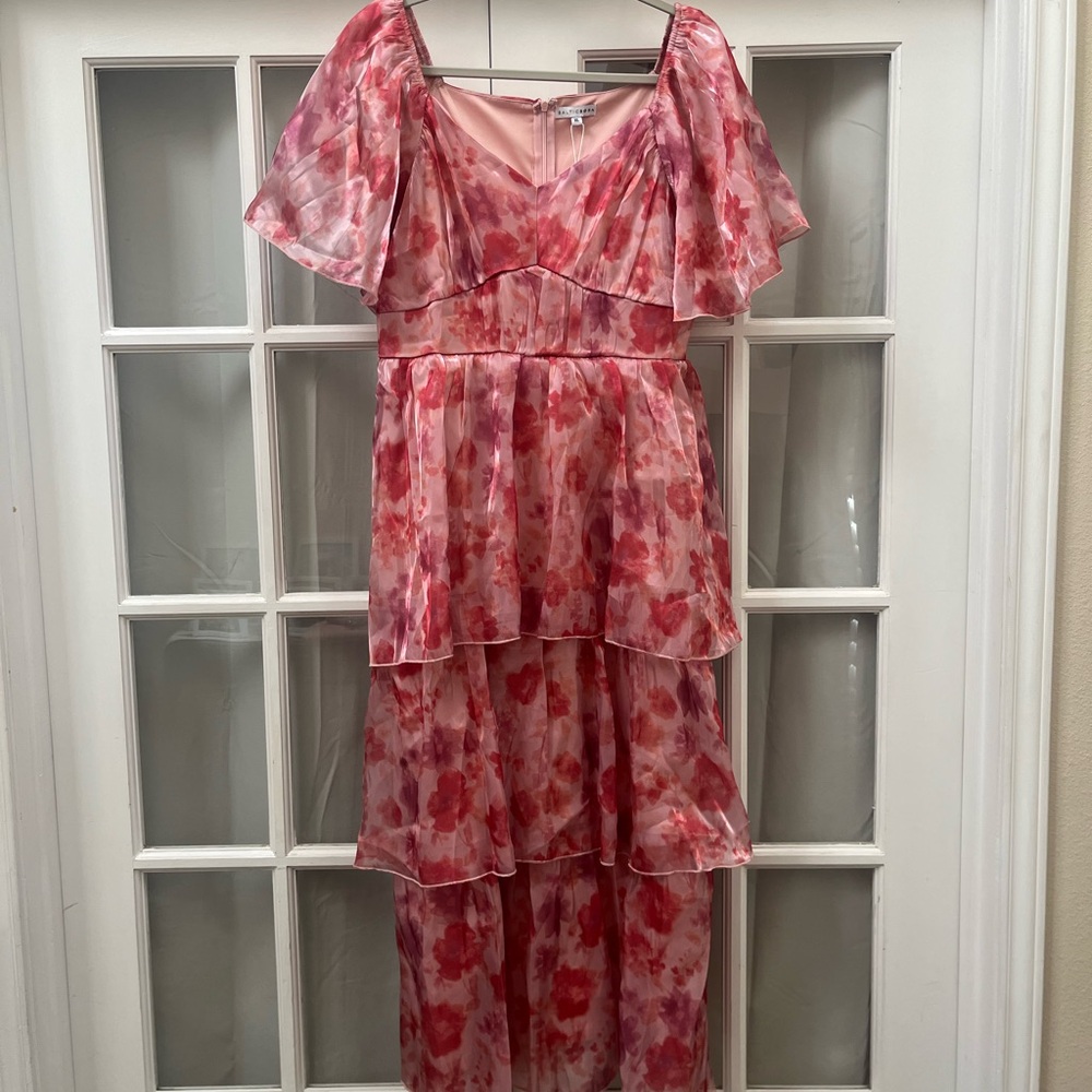Floral Pink Layered Dress